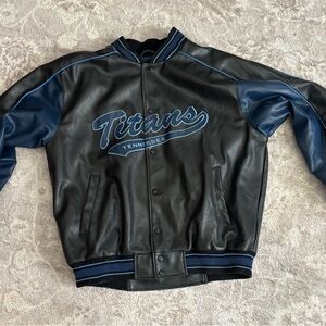 Titans Black and Blue Leather Jacket